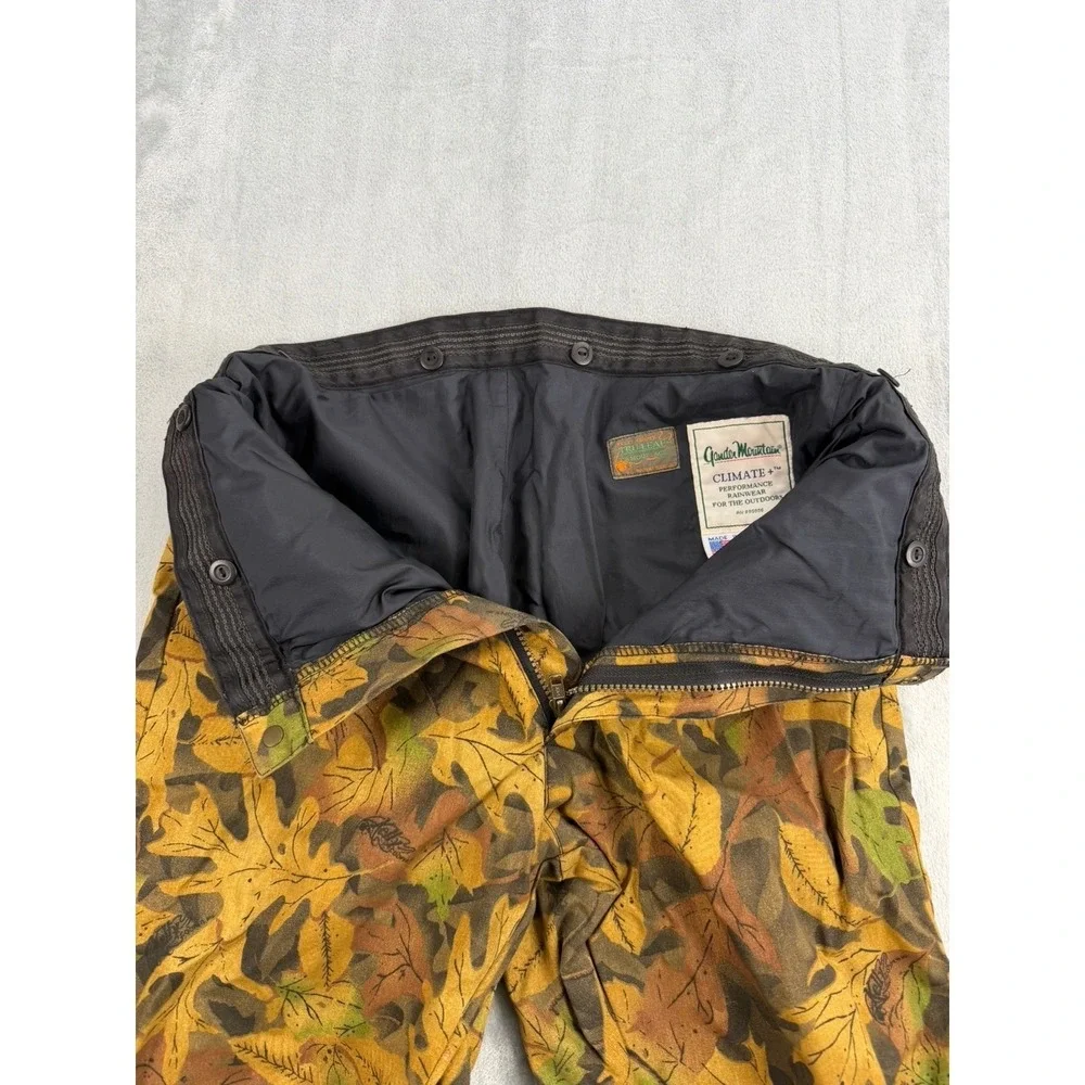 VTG Gander Mount Climate+ Pants Men's 34 X 30 Camo Outdoor Rainwear Made In USA
